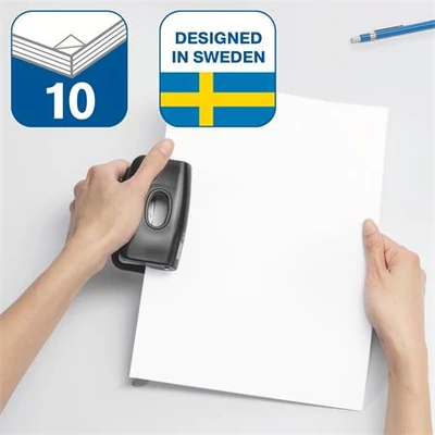 Lyukasztó, kétlyukú, 10 lap, RAPID 