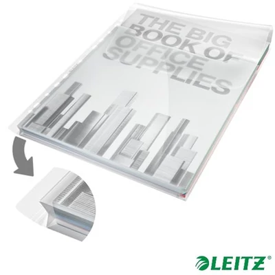 Genotherm, lefűzhető, A4, 180 mikron, víztiszta felület, 20 mm, behajtható fül, LEITZ 