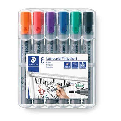 Flipchart marker készlet, 2 mm, kúpos, STAEDTLER 