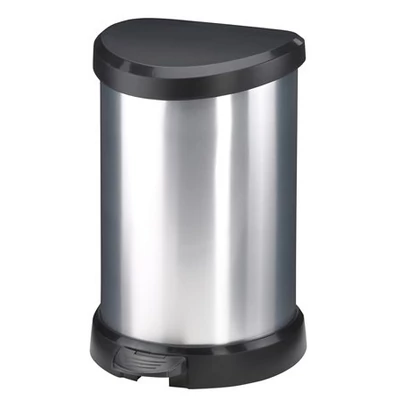 Pedálos szemetes, fémhatású, 15 l, CURVER