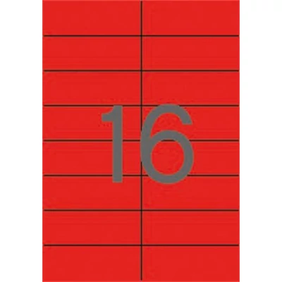 Etikett, 105x37 mm, színes, APLI, piros, 320 etikett/csomag