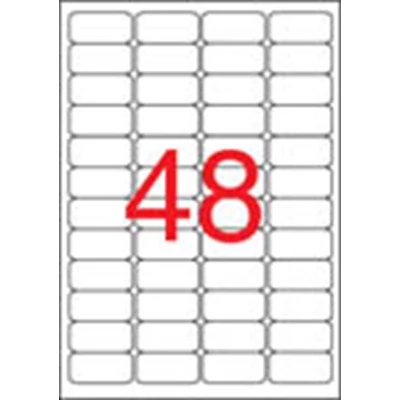 Etikett, 45,7x21,2 mm, biztonsági, kerekített sarkú, APLI, 480 etikett/csomag