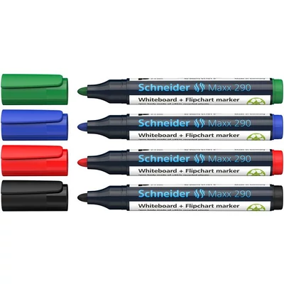 Tábla- és flipchart marker készlet, 2-3 mm, kúpos, SCHNEIDER 