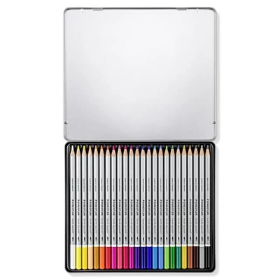 Akvarell ceruza készlet, hatszögletű, fém doboz, STAEDTLER 