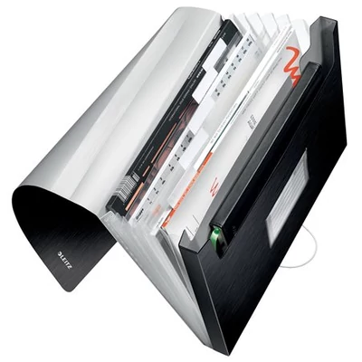 Harmonikamappa, A4, PP, 6 rekeszes, LEITZ 