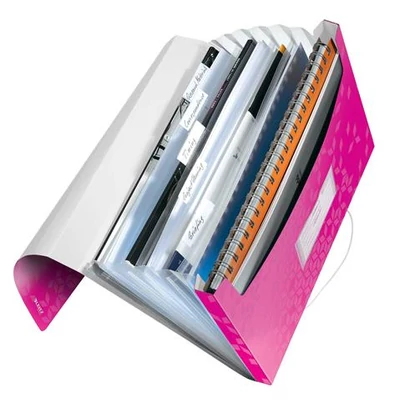 Harmonikamappa, A4, PP, 6 rekeszes, LEITZ 