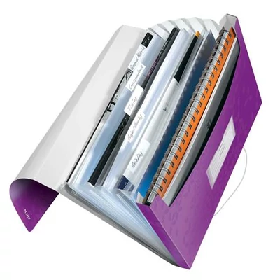 Harmonikamappa, A4, PP, 6 rekeszes, LEITZ 