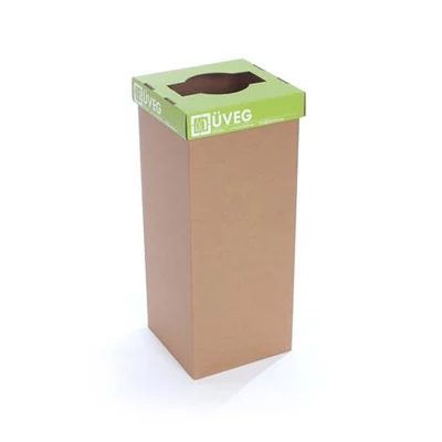 Szelektív hulladékgyűjtő, újrahasznosított, 50 l, RECOBIN 