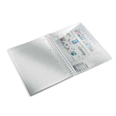 Spirálfüzet, A4, kockás, 80 lap, LEITZ 
