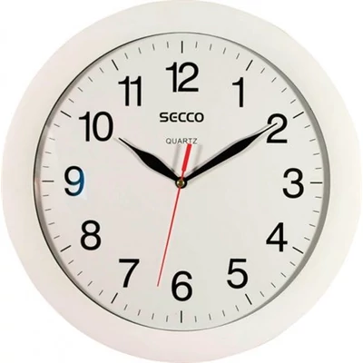 Falióra, 30 cm, SECCO, fehér keretes