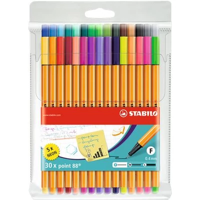 Tűfilc készlet, 0,4 mm, STABILO 