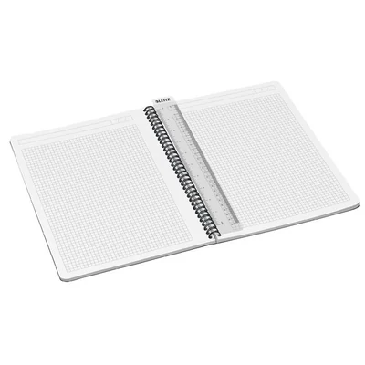 Spirálfüzet, A4, kockás, 90 lap, PP borító, LEITZ 