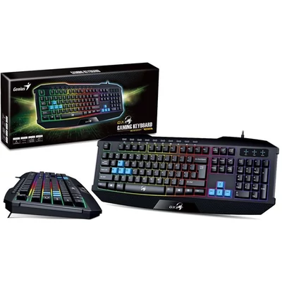 Billentyűzet, vezetékes, USB, HUN, gaming, GENIUS 