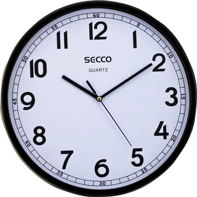 Falióra, 29,5 cm, fekete keretes, SECCO 