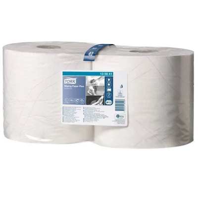 Törlőpapír, tekercses, 26 cm átmérő, W2 rendszer, 2 rétegű, TORK 