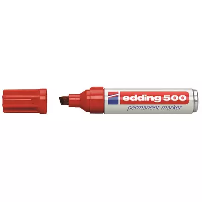 Alkoholos marker, 2-7 mm, vágott, EDDING "500", piros