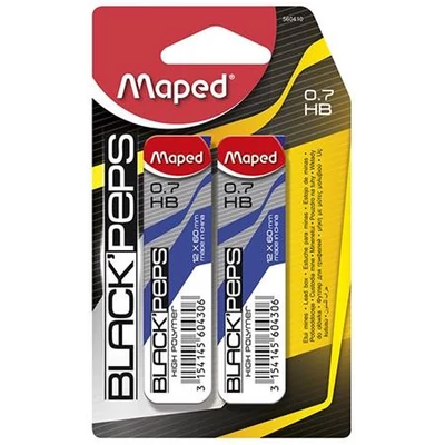 Grafitbél, 0,7 mm, HB, 2x12 szálas, MAPED 
