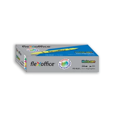 Szövegkiemelő, 1,0/4,0 mm, kétvégű, FLEXOFFICE 