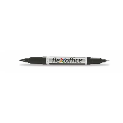Alkoholos marker, 0,4/1,0 mm, kúpos, kétvégű, FLEXOFFICE 