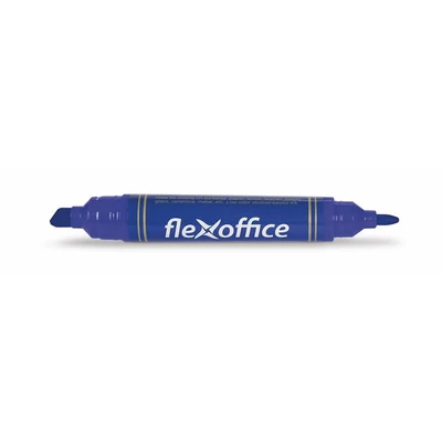 Alkoholos marker, 0,8/6,0 mm, kúpos/vágott, kétvégű, FLEXOFFICE 