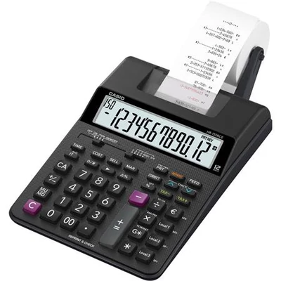 Számológép, szalagos, 12 számjegy, 2 színű nyomtató, CASIO 