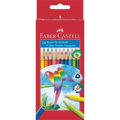 Színes ceruza készlet, háromszögletű, FABER-CASTELL 