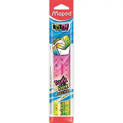 Vonalzó, műanyag, 15 cm, MAPED 