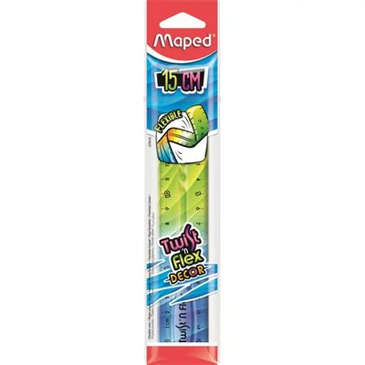 Vonalzó, műanyag, 15 cm, MAPED 