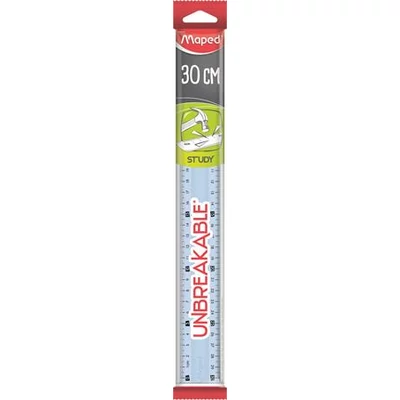 Vonalzó, műanyag, törhetetlen, 30 cm, MAPED 