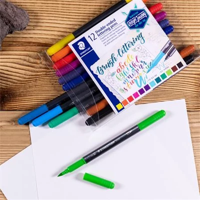 Ecsetirón készlet, 0,5-0,8/1,0-6,0 mm, kétvégű, STAEDTLER 