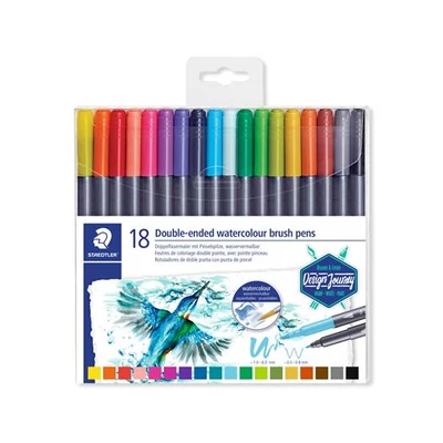 Ecsetirón készlet, 0,5-0,8/1,0-6,0 mm, kétvégű, STAEDTLER 
