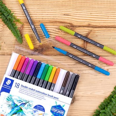 Ecsetirón készlet, 0,5-0,8/1,0-6,0 mm, kétvégű, STAEDTLER 