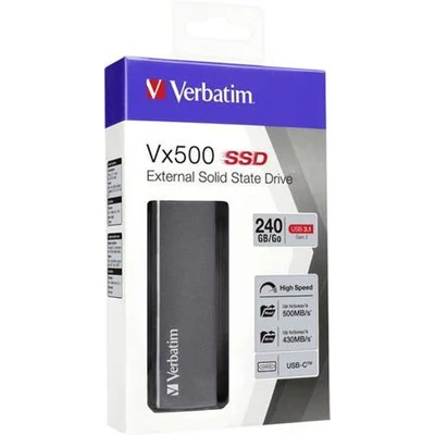 SSD (külső memória), 240 GB, USB 3.2 Gen2, VERBATIM 