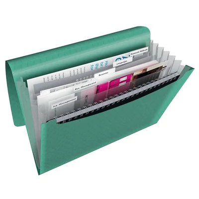 Harmonikamappa, A4, PP, 6 rekeszes, ESSELTE 