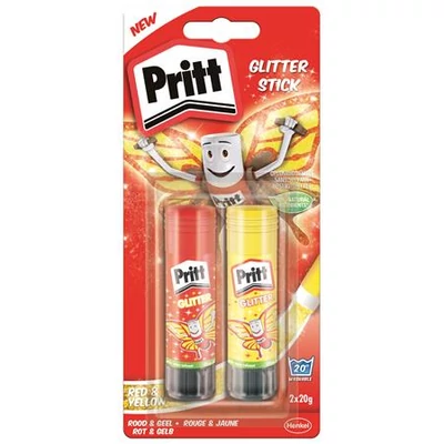 Ragasztóstift, 2x20 g, glitteres, HENKEL 