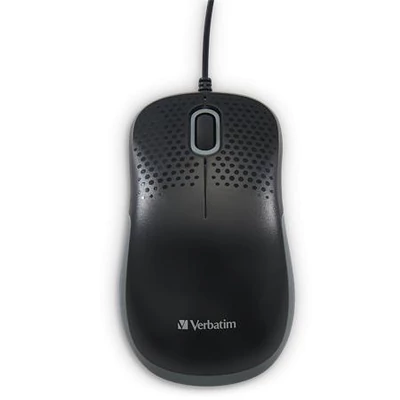 Egér, vezetékes, optikai, normál méret, USB, VERBATIM 