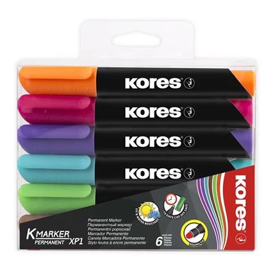 Alkoholos marker, 3 mm, kúpos, KORES 