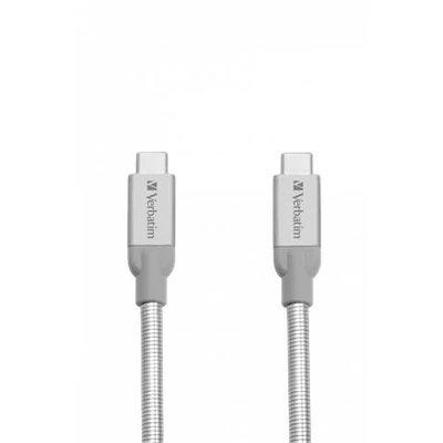 USB kábel, USB-C 3.1 - USB-C, 30 cm, VERBATIM, ezüst