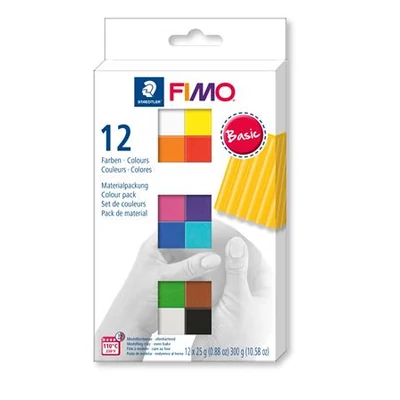 Gyurma, készlet, 12x25 g, égethető, FIMO 