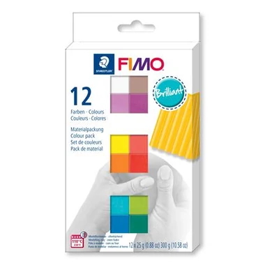 Gyurma, készlet, 12x25 g, égethető, FIMO 