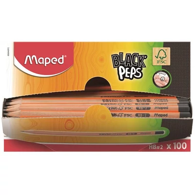 Grafitceruza display, HB, háromszögletű, MAPED 