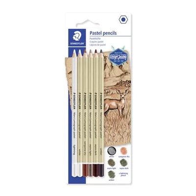 Pasztell ceruza készlet, hatszögletű, STAEDTLER 