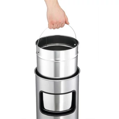 Tűzálló szemetes, kerek, hamutartóval, DURABLE 