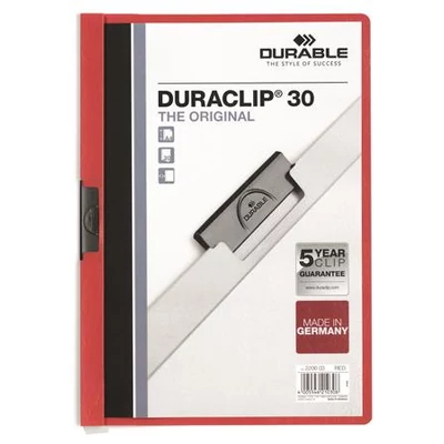 Gyorsfűző, klipes, A4, DURABLE 