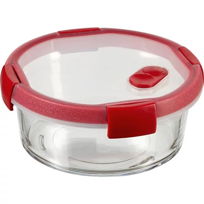 Ételtartó, kerek, üveg, 0,6 l, CURVER 