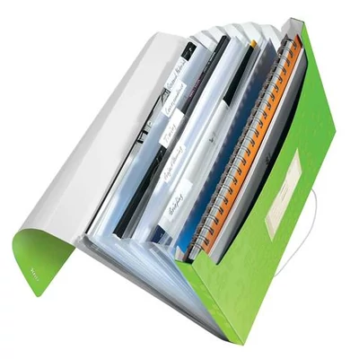 Harmonikamappa, A4, PP, 6 rekeszes, LEITZ 