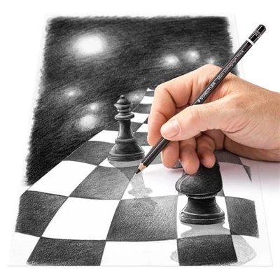 Grafitceruza készlet, fém doboz, hatszögletű, STAEDTLER 