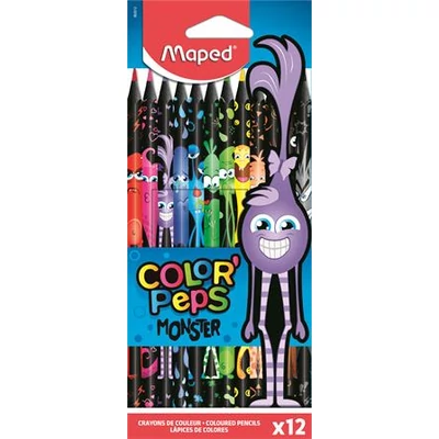 Színes ceruza készlet, háromszögletű, MAPED 