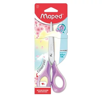 Olló, iskolai, 16 cm, rugalmas nyél, MAPED 
