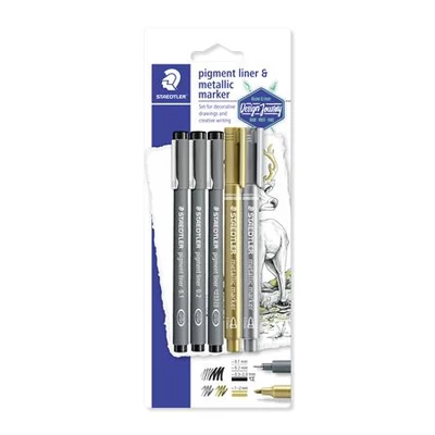 Tusfilc és dekormarker készlet, 5 db, STAEDTLER, 